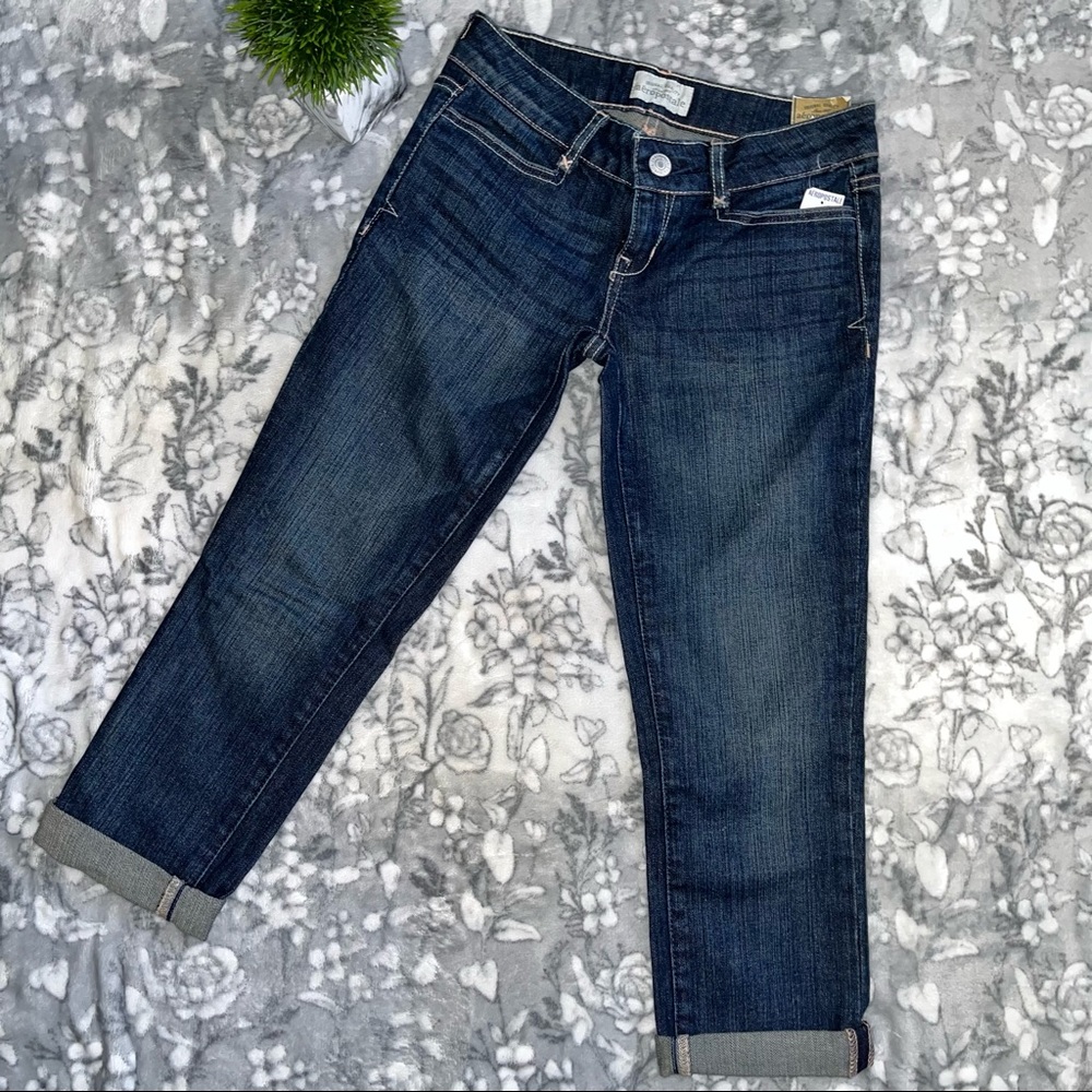 NWT Aeropostale Vintage Low Rise Capri Jeans | Y2K Cropped Denim Capris - Picture 6 of 11